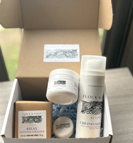 CBD Self - Care Gift Box Set - Flock & Field Naturals