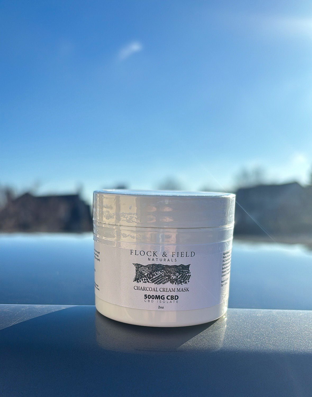 Charcoal Cream Mask - 500mg CBD Isolate - Flock & Field Naturals