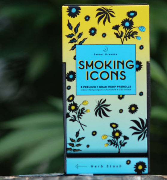 Smoking Icons Pre - Roll - Chamomile Sweet Dreams - CBD Isolate + Superwoman Flower - Flock & Field Naturals
