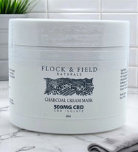 Charcoal Cream Mask - 500mg CBD Isolate - Flock & Field Naturals