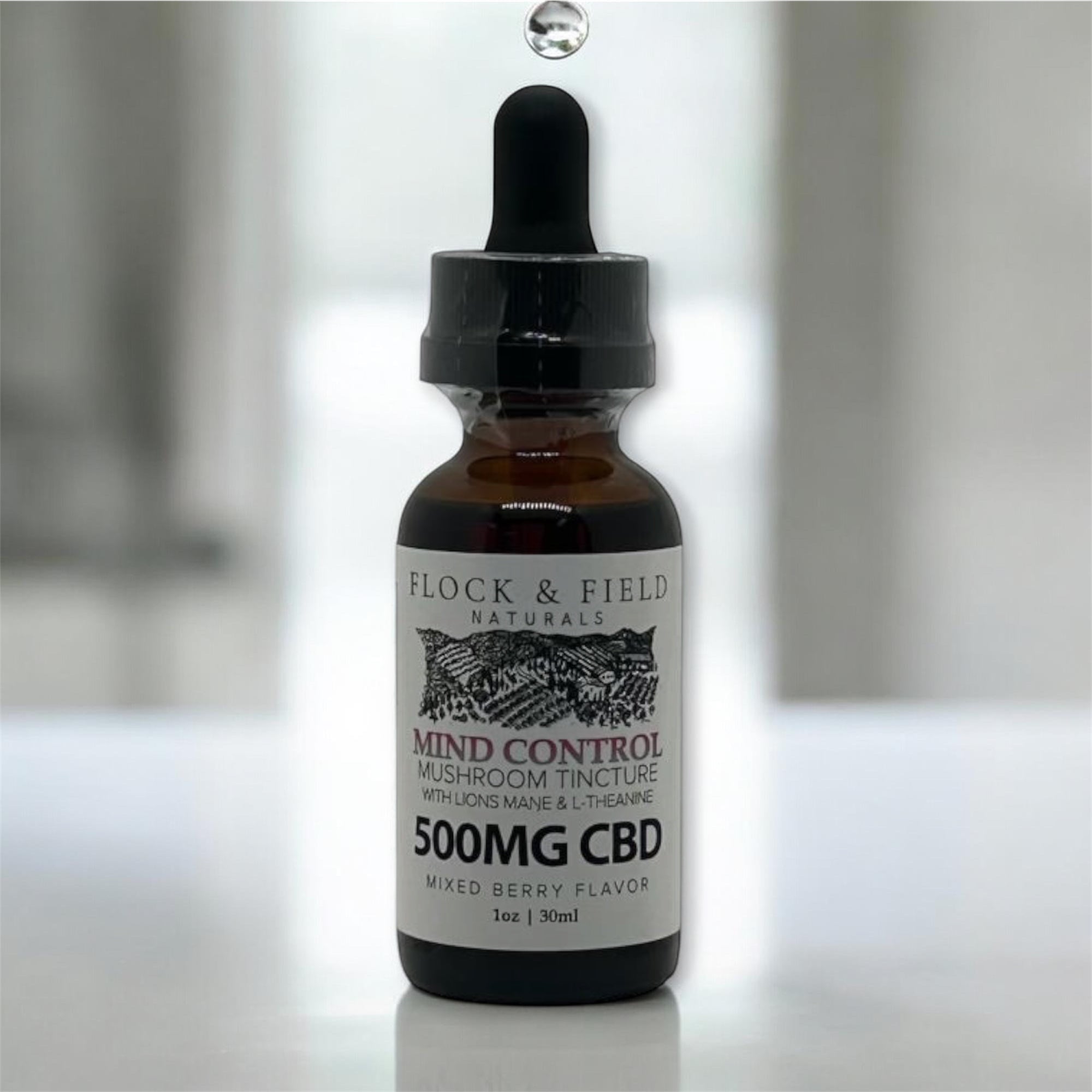 Mind Control Tincture - 1oz CBD and Mushroom Elixir - Flock & Field Naturals
