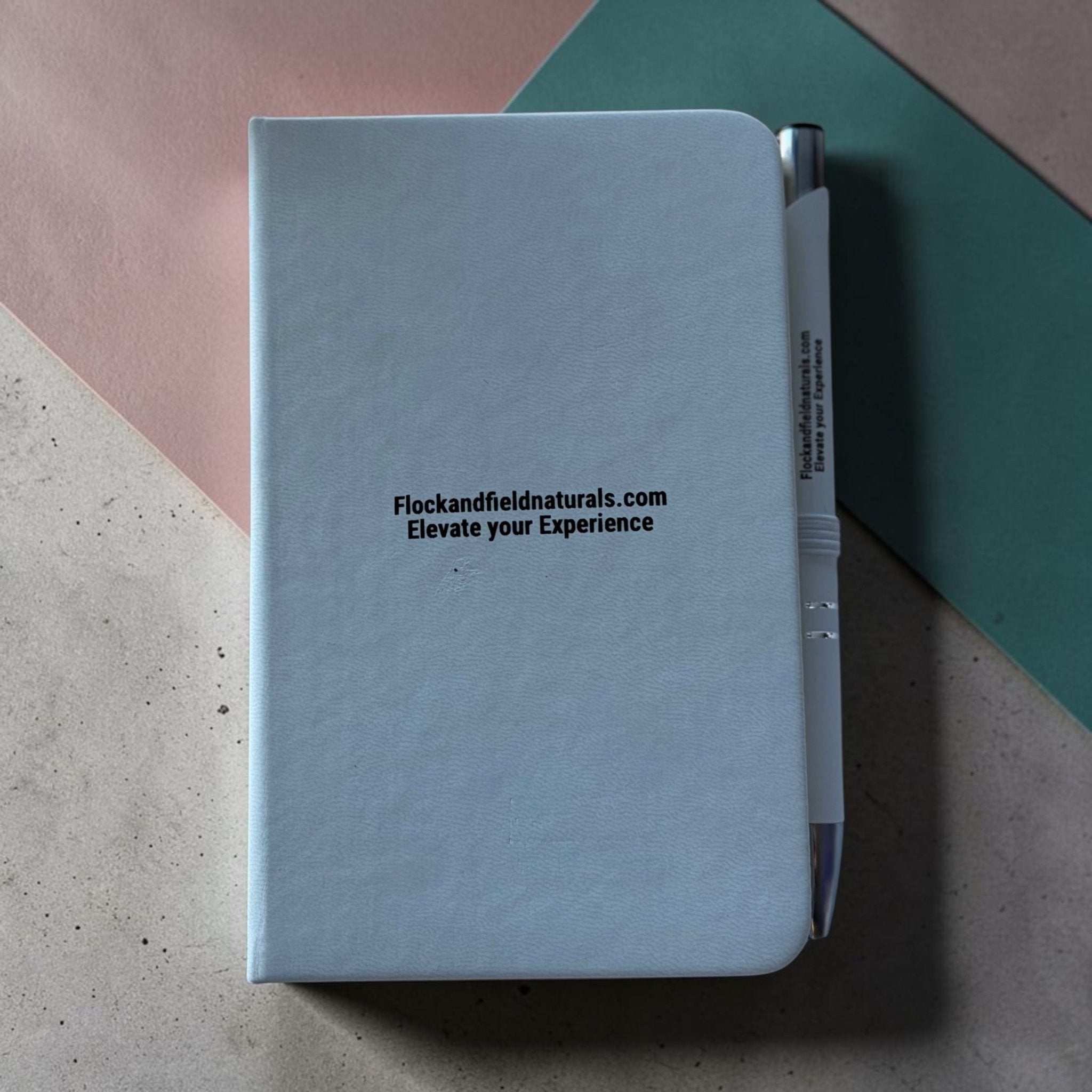 Pocket Intention Journal + White Pen | Flock & Field Naturals Mindfulness Notebook - Flock & Field Naturals